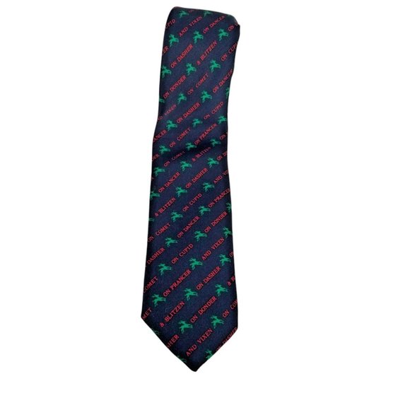 Vintage Neck tie GALLERY ORIGINALS Exclusive CHRISTMAS Reindeer Theme Holiday - Picture 7 of 9